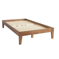 Kyan King Single Bed Base Chestnut