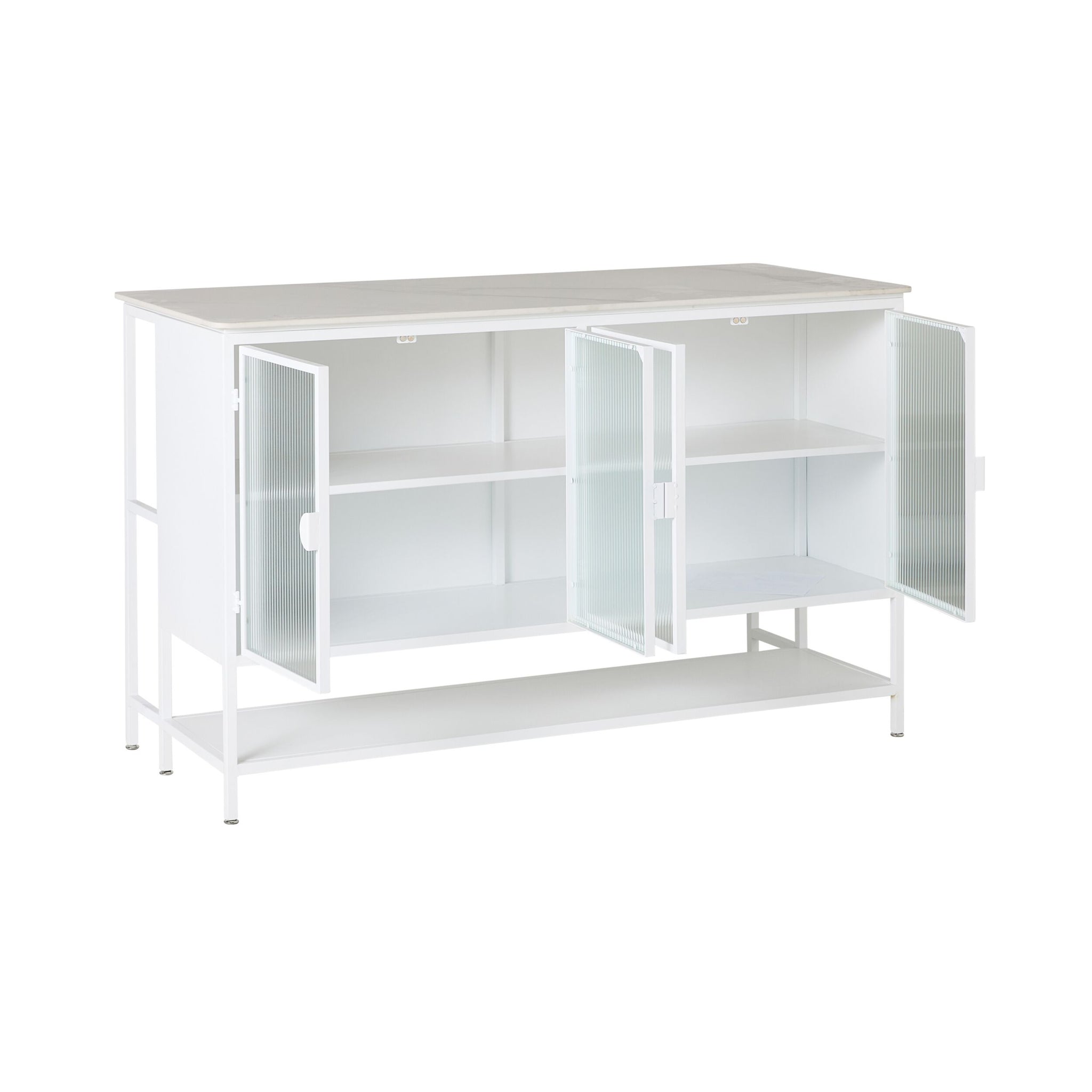 Nero Kitchen Island Bench White 150cm