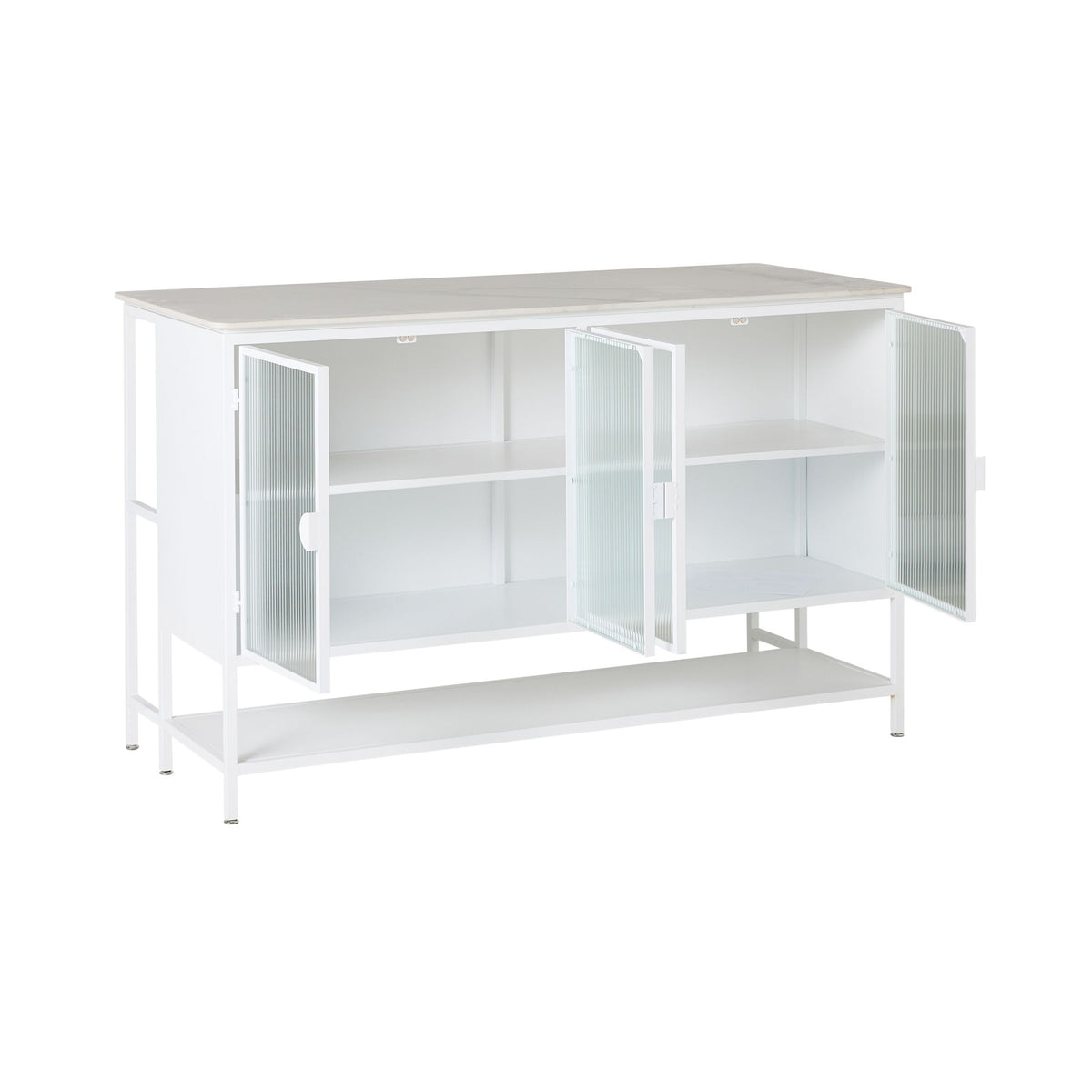 Nero Kitchen Island Bench White 150cm
