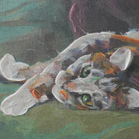 Couch Companions Tabby Cat Framed Textured Print 40x30cm