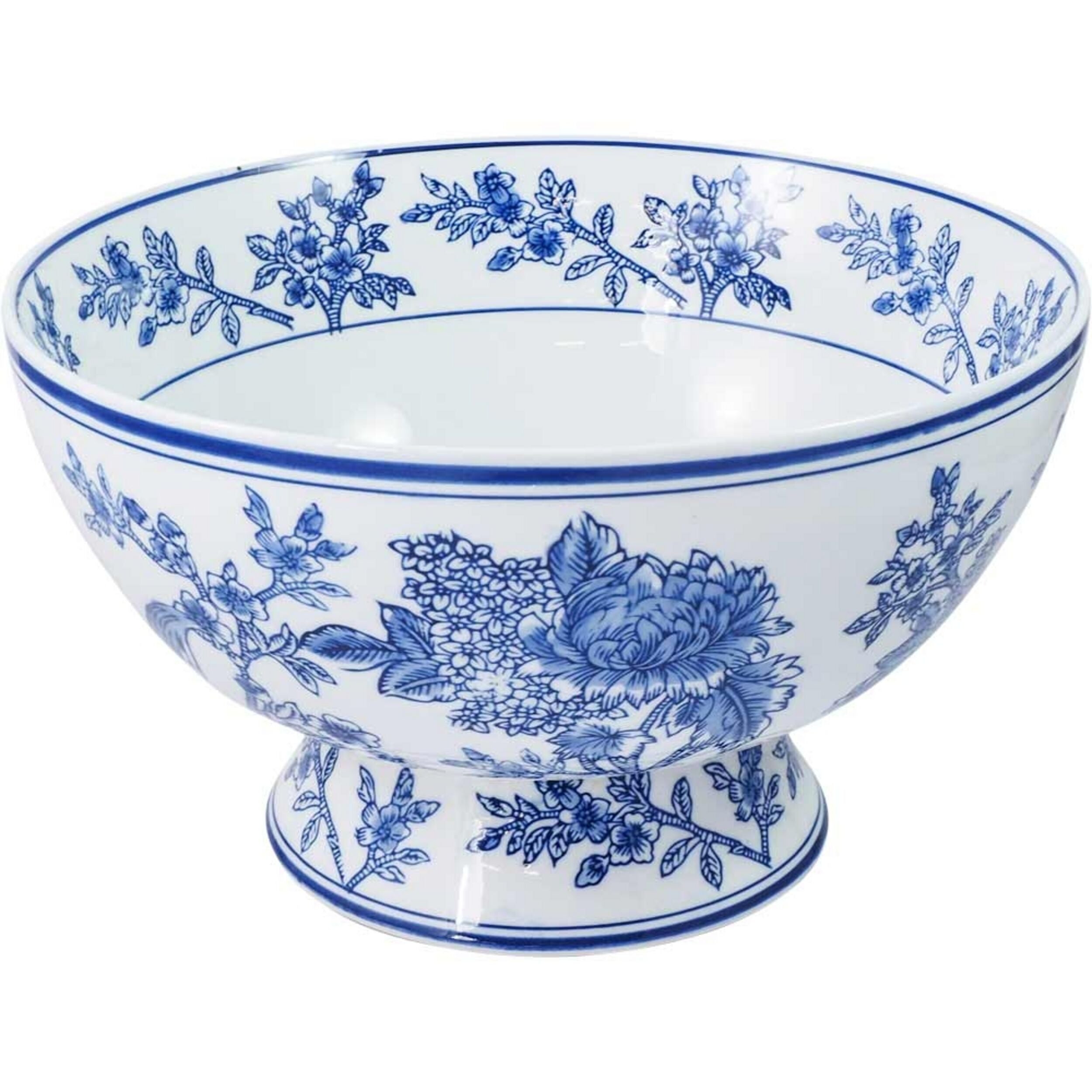 Celadon Garden Print Bowl 28.5x28.5x17cm