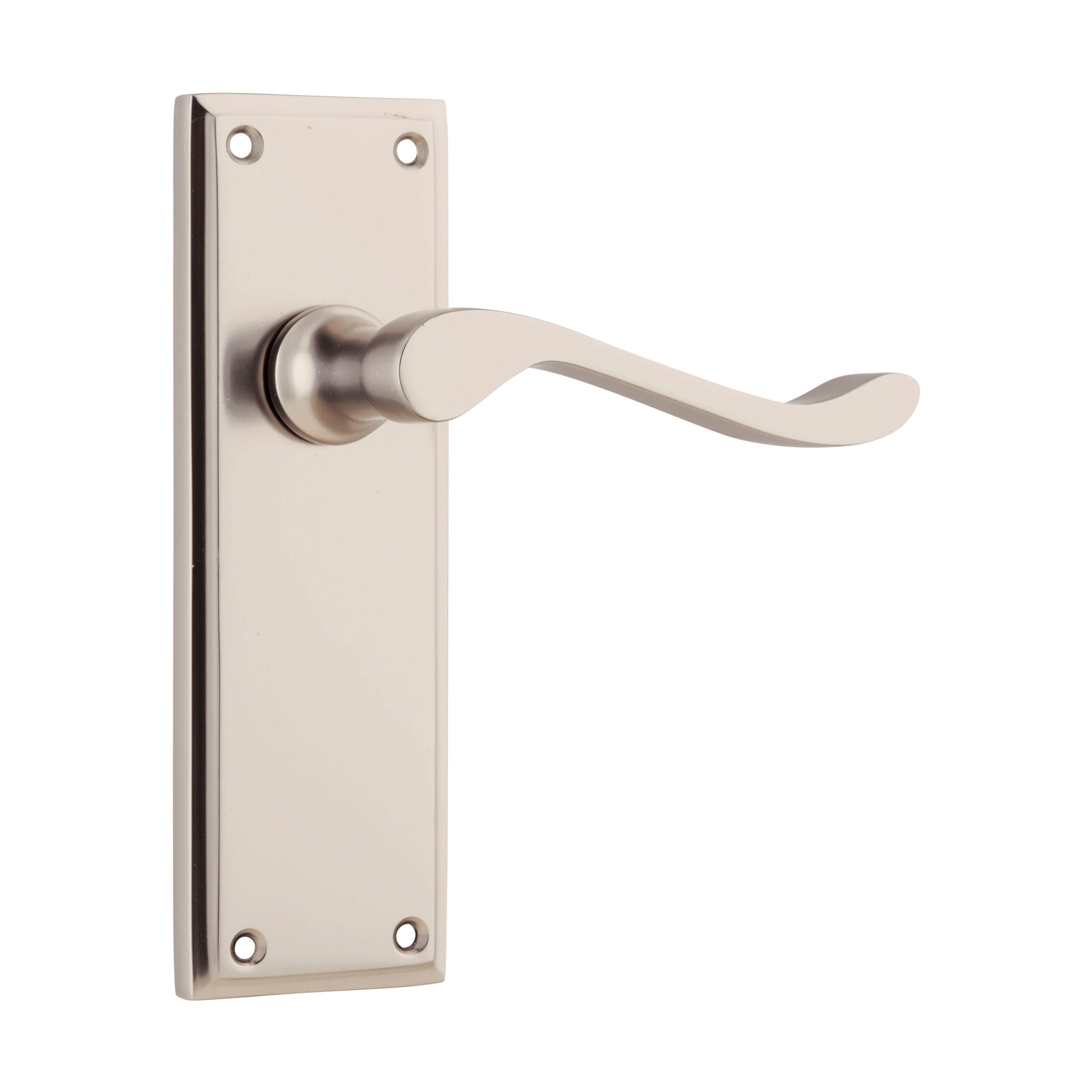 6555 Door Lever Camden Latch Pair Satin Nickel H152xW50xP60mm