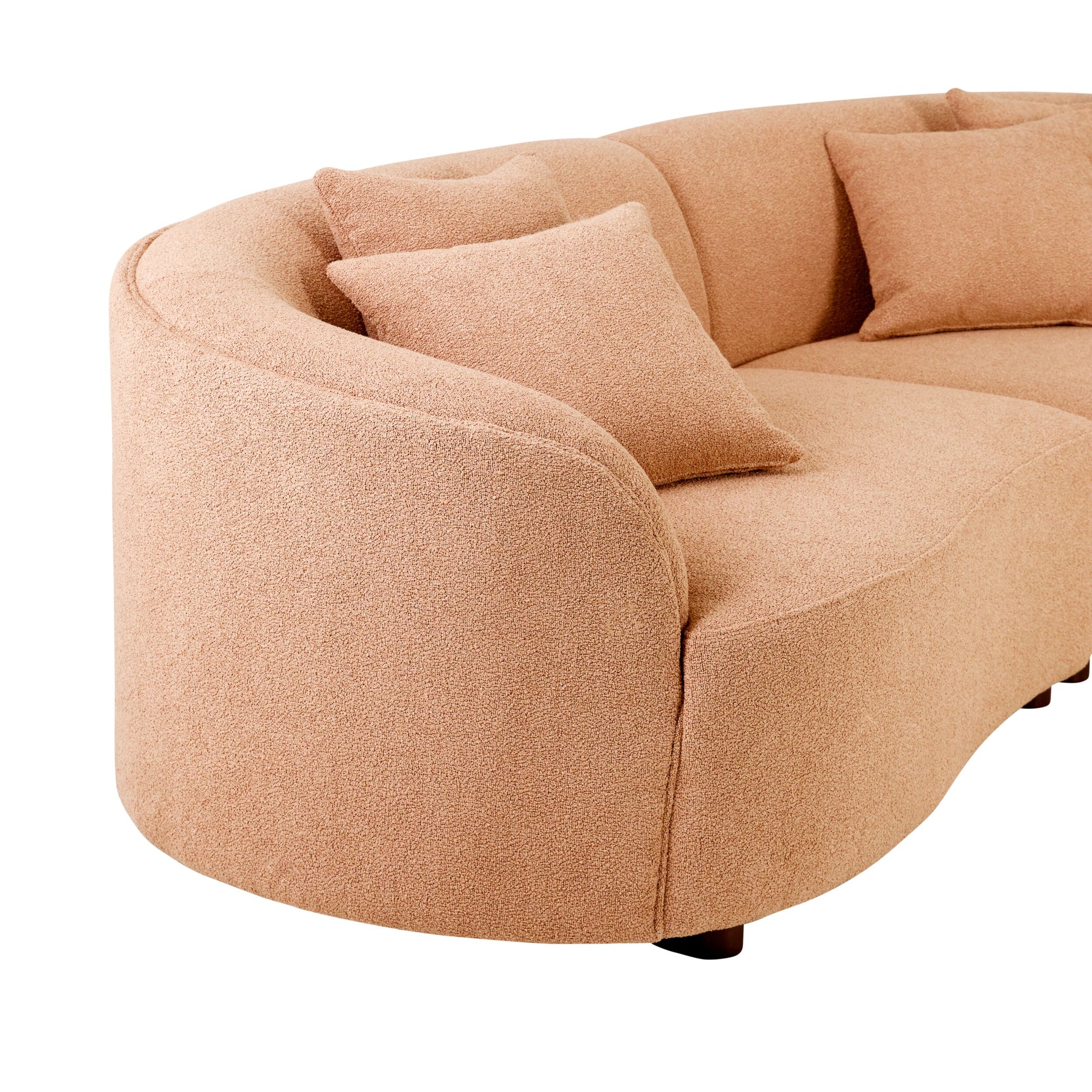 Alessa 4 Seater Sectional Sofa Luna Powder Pink