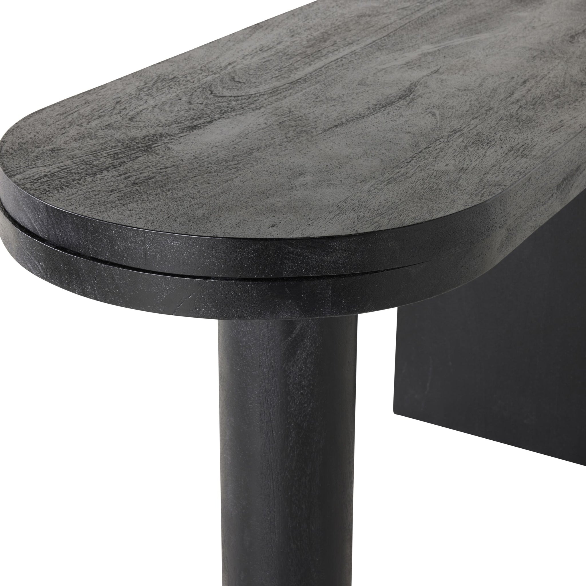 Harrie L Shape Rotating Desk Black