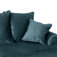 Lisette 3.5 Seater Velvet Sofa Aura Emerald