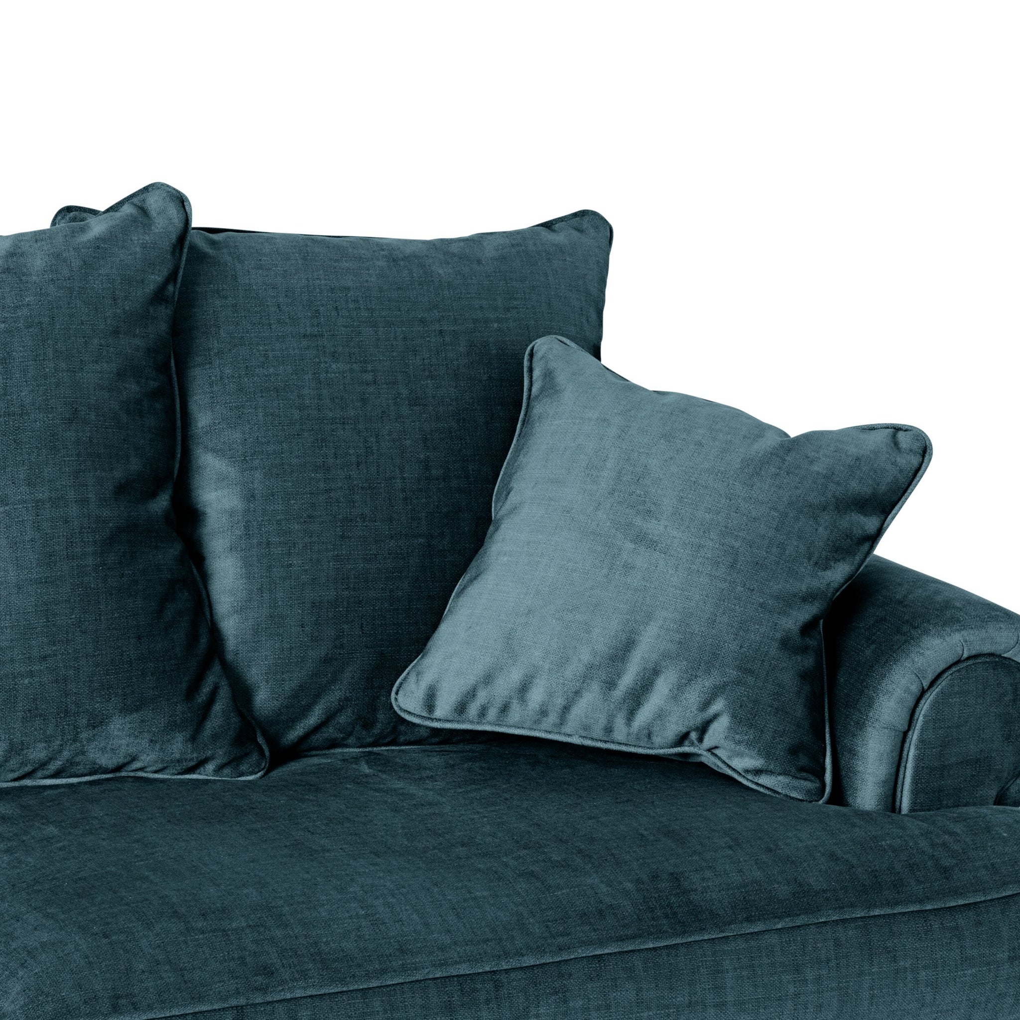 Lisette 3.5 Seater Velvet Sofa Aura Emerald