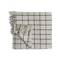 Omeo Grid Throw Grey 130x170cm