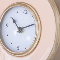 Iron Mantel Clock with Enamel 15x16.5x4cm