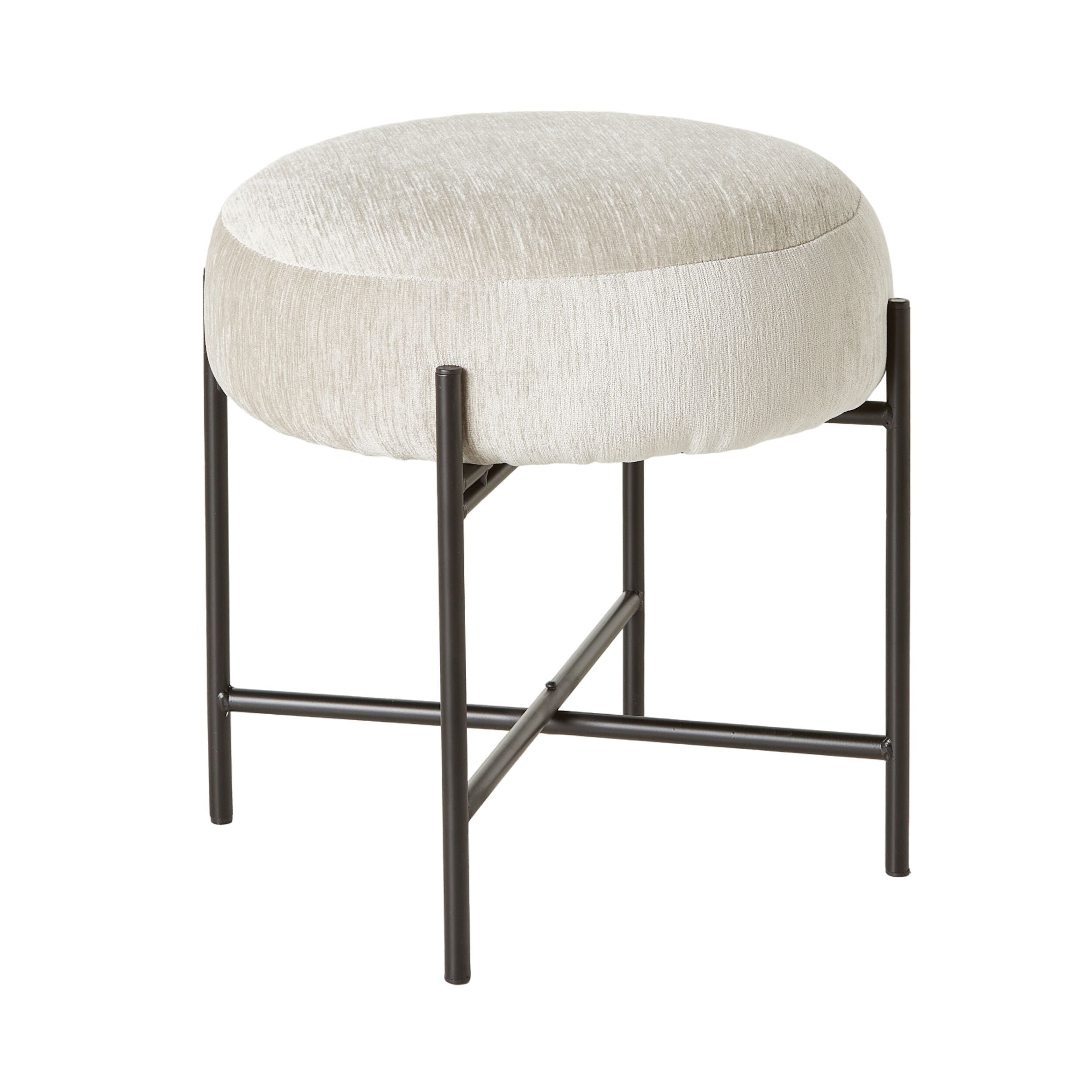 Mads Round Footstool Cascade Champagne