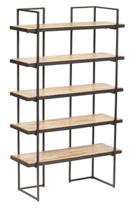 Spence Recycled Teak Bookcase 90x34x150cm Natural