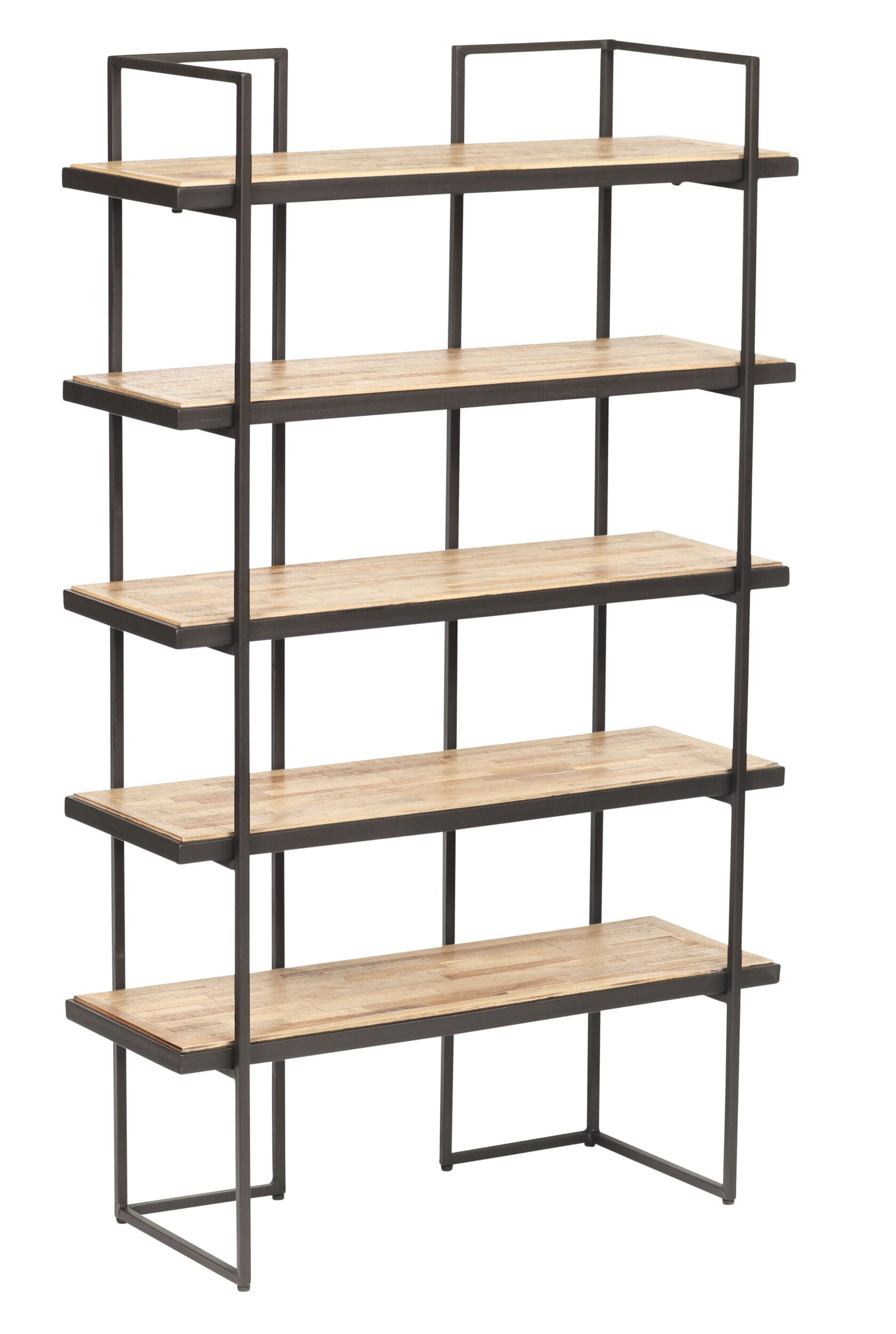 Spence Recycled Teak Bookcase 90x34x150cm Natural