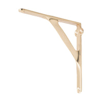 1540 Shelf Bracket Small Polished Brass H130xP130mm