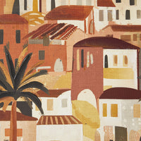 Window View Arch Framed Canvas 60x90cm