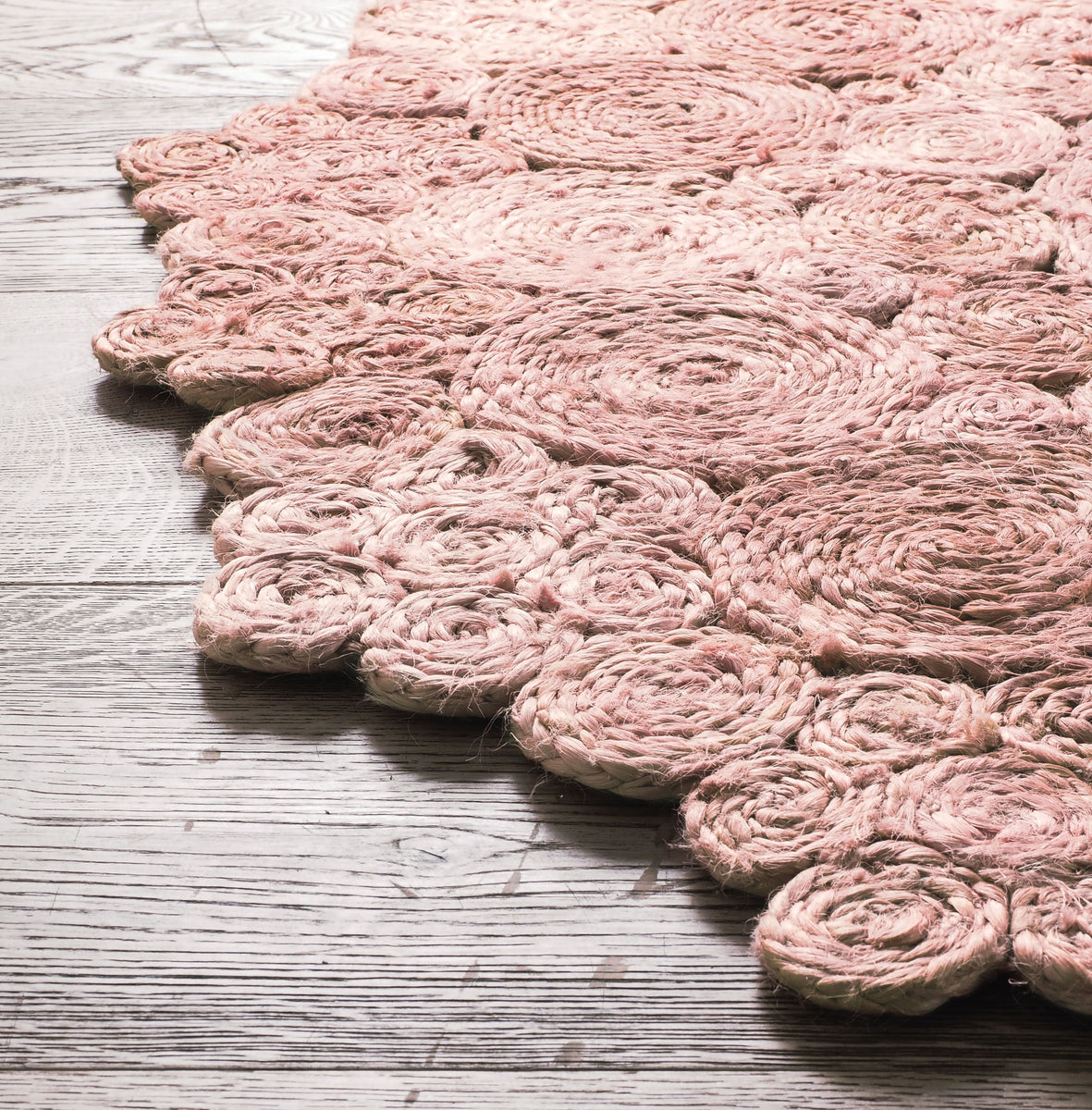 Cochin Blush Hand Stitched Pink Round Rug 120cm – Early Settler AU