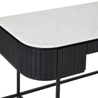 Deva Large 3 drawer Desk Black