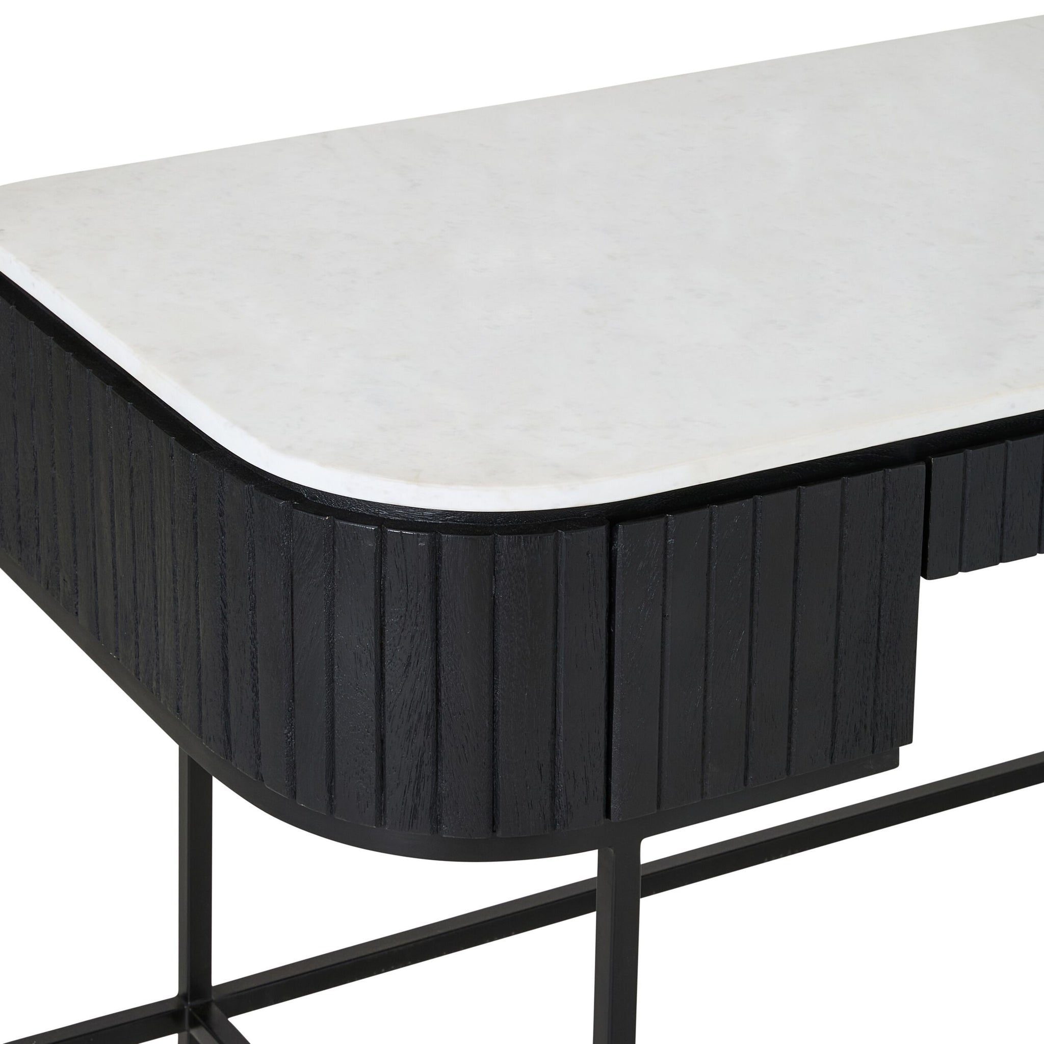 Deva Large 3 drawer Desk Black