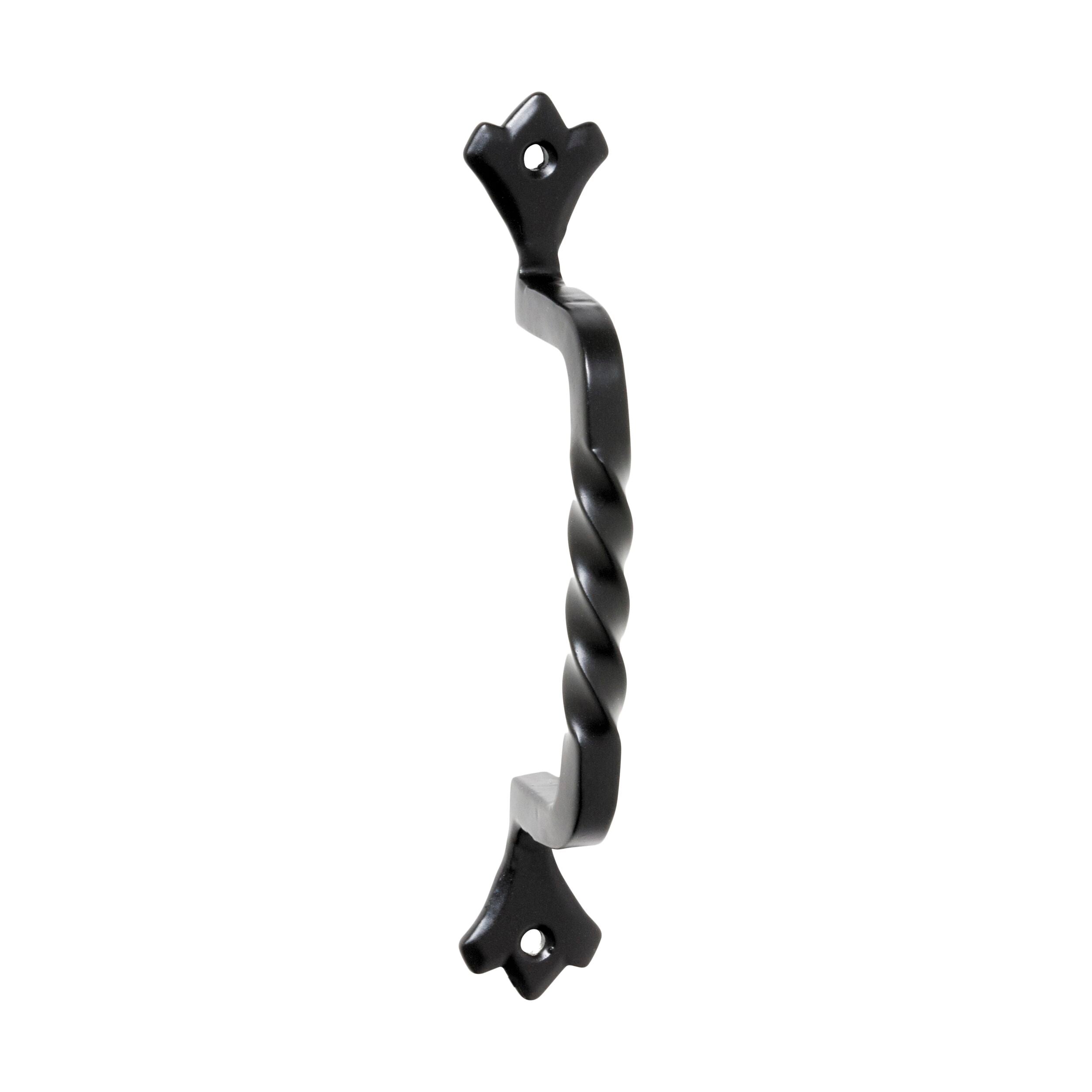 3062 Cabinet Pull Handle Iron Twist Matte Black H145xP39mm