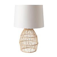 Lucille Rattan Woven Natural/Cream Table Lamp 45x34cm