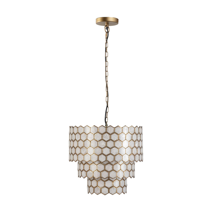 Honeycomb 3 Tier Resin Chandelier 44x45cm