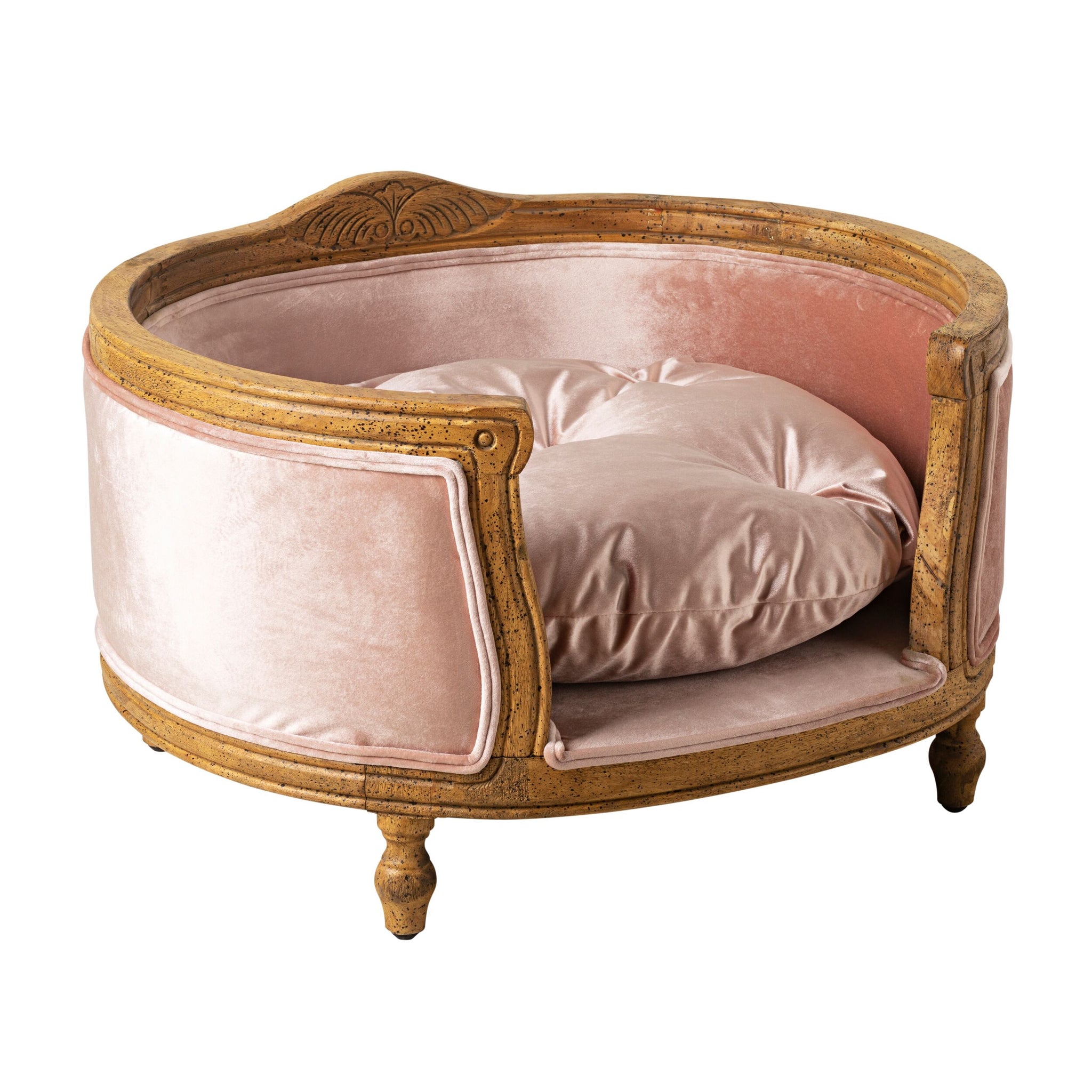 Luxe Dog Bed Blush Pink 75x70x44cm