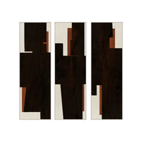 Reverie Warm Axis Framed Painting on Linen Set of 3 120x120cm