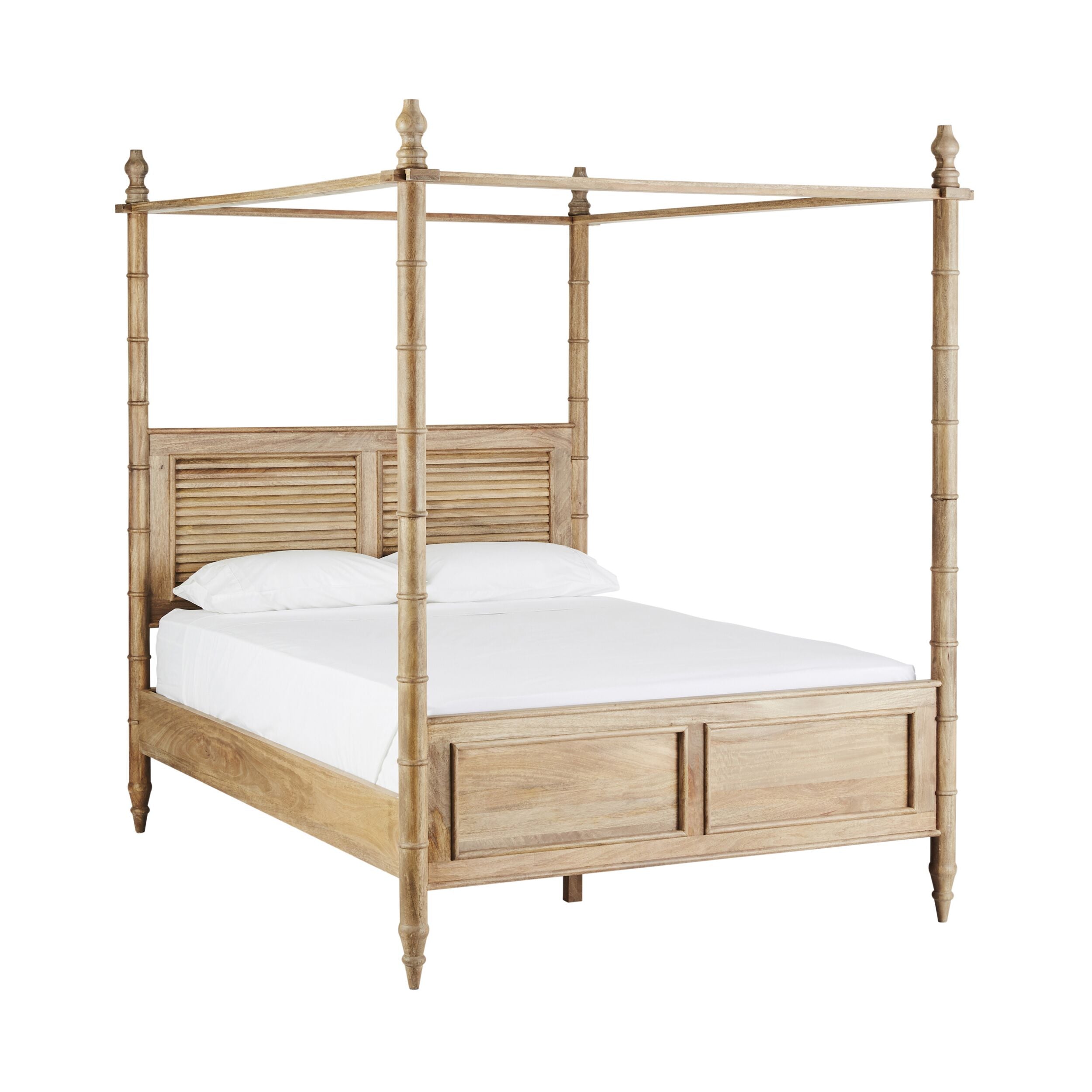 Hampton Mango Wood King Canopy Bed