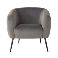 Kianna Occasional Chair Velvet Light Silver