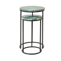 Avoca Side Table Green Marble