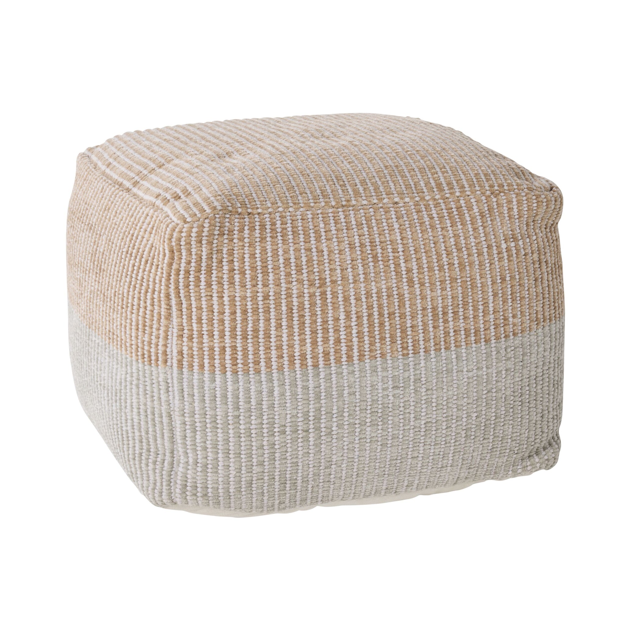 Bronte Colour-Blocked Square Pouf