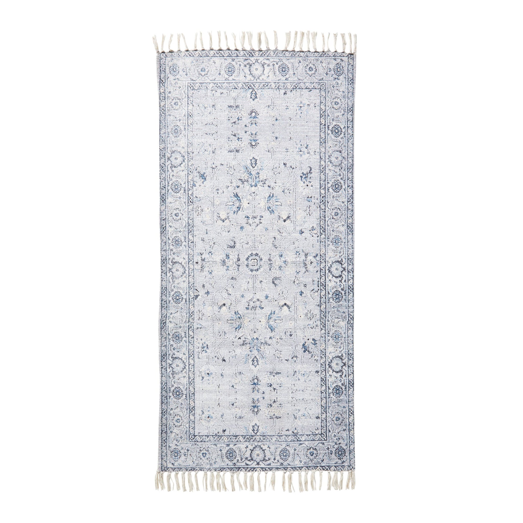 Aditya Vintage Blue Reversible Rug 70x150cm