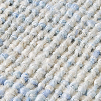 Blue Boucle Fringed Jute Doormat 90cm
