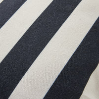 Aruba Scallop Edge Stripe Black Cushion 45x45cm