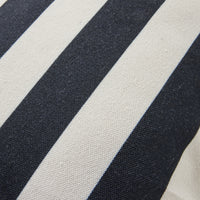 Aruba Scallop Edge Stripe Black Cushion 45x45cm
