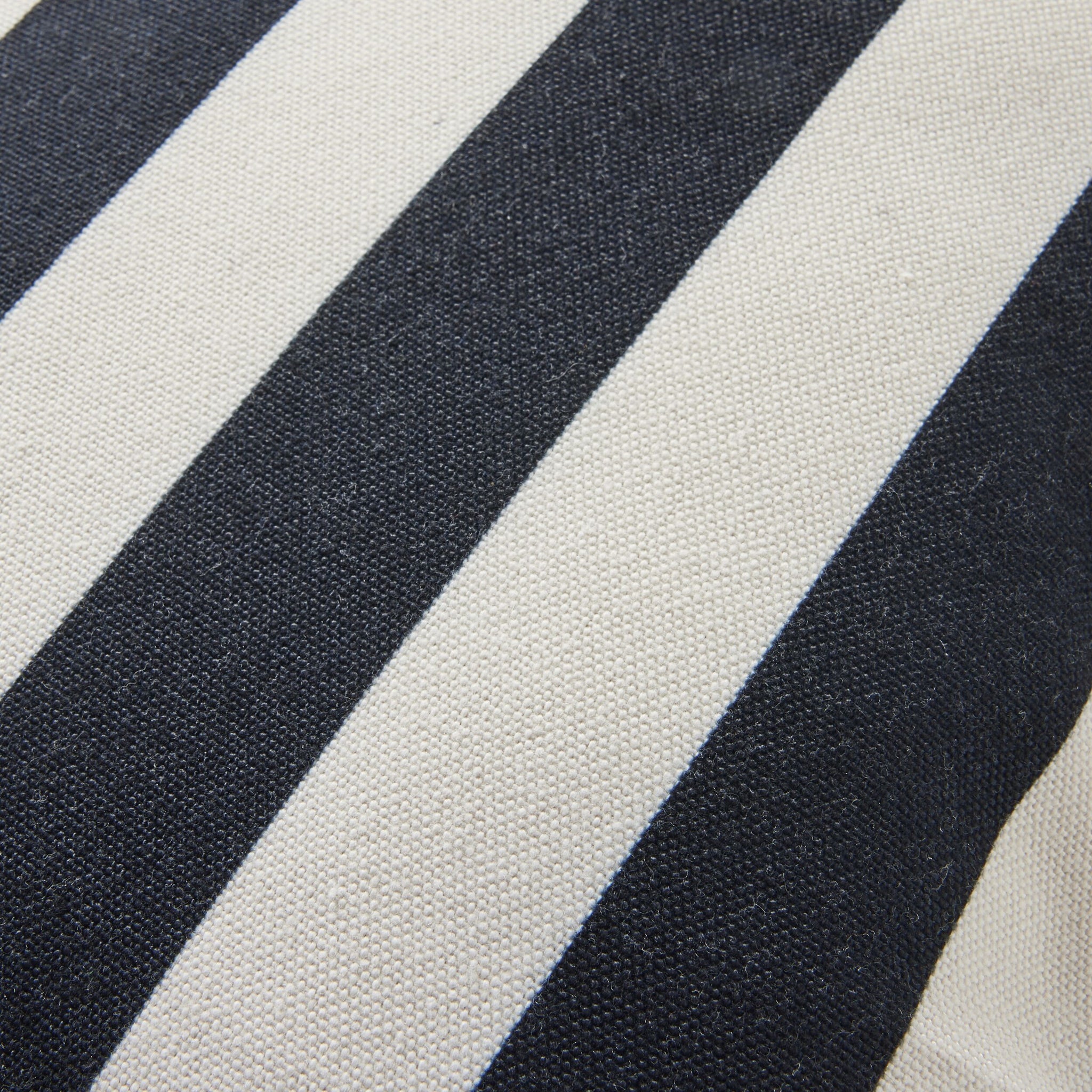 Aruba Scallop Edge Stripe Black Cushion 45x45cm