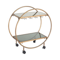 Dominique Drinks Trolley Gold 77x71x36cm