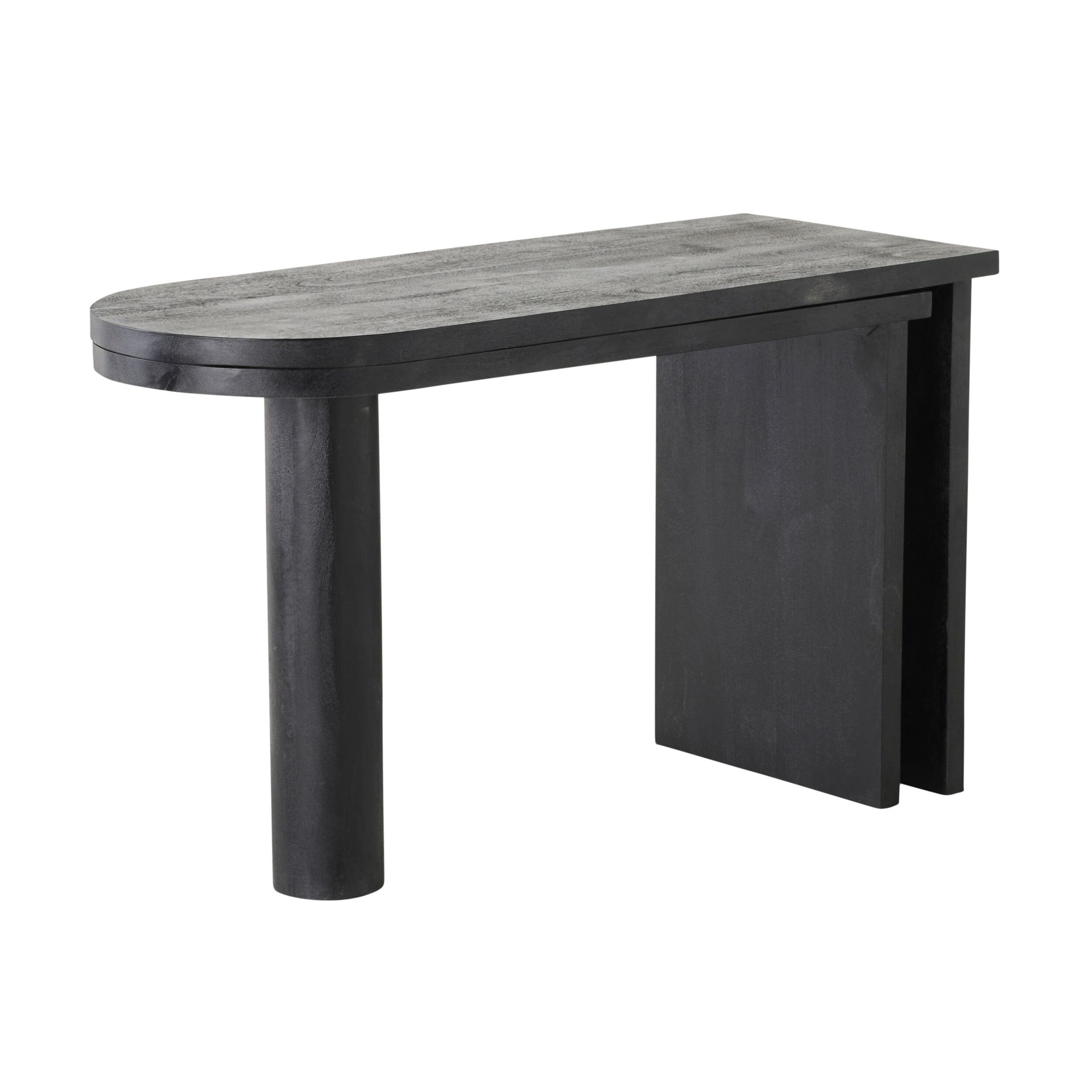 Harrie L Shape Rotating Desk Black