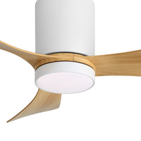 Cove Hugger 106cm Indoor DC Fan - White with Natural ABS Blades