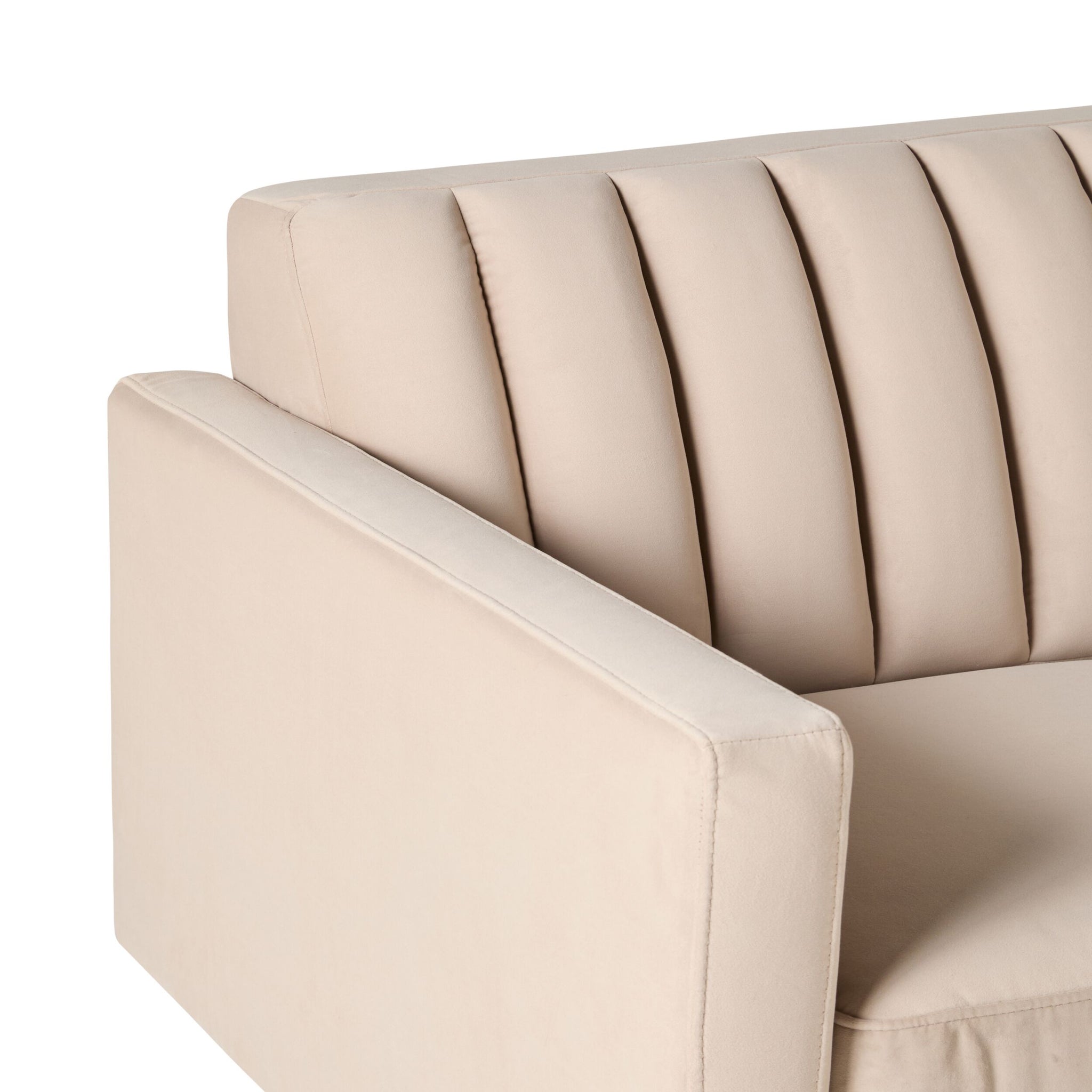 Stitch 2 Seater Velvet Sofa Taupe