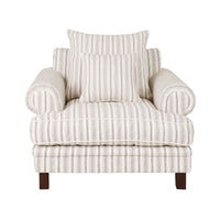 Lisette Armchair Linen Stripe