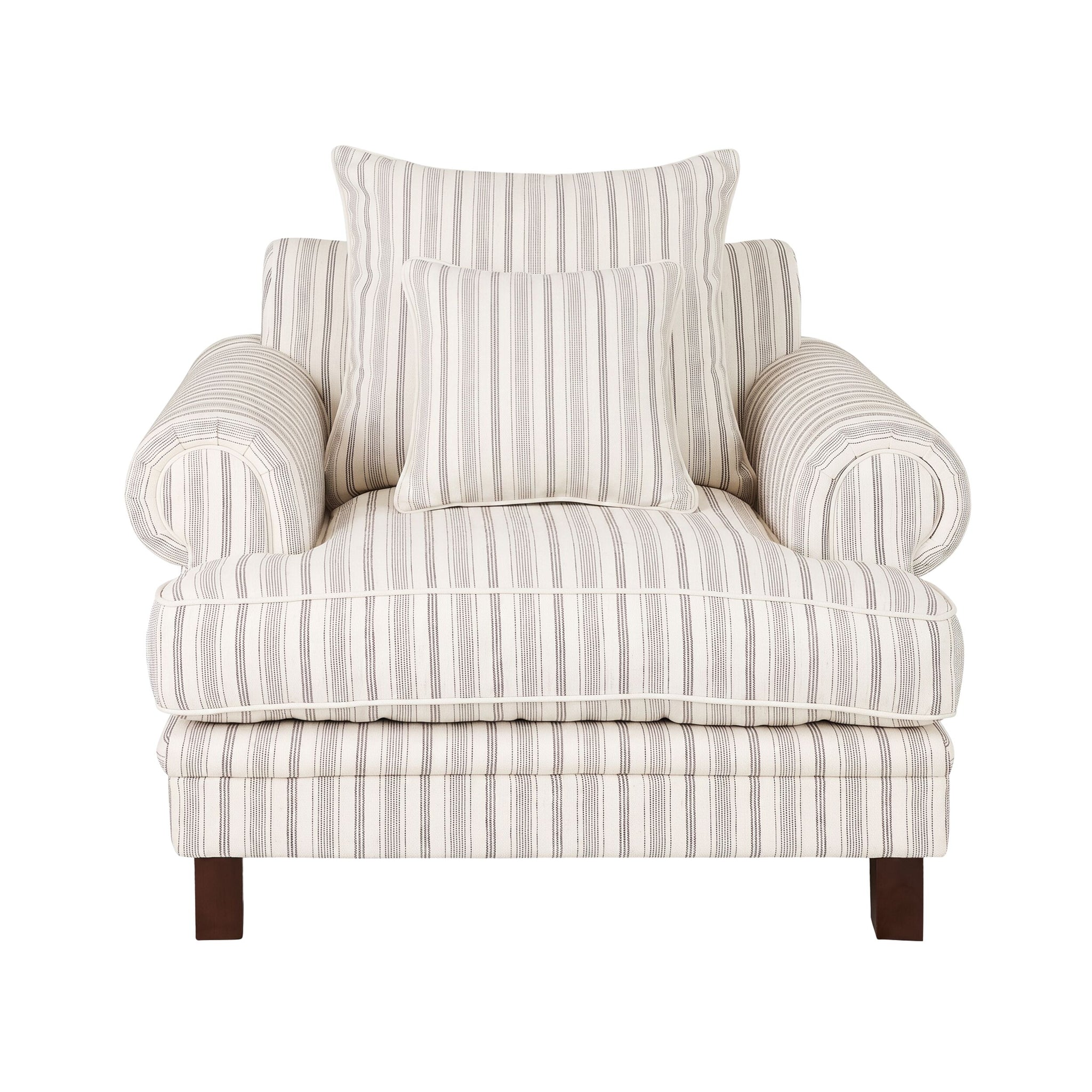 Lisette Armchair Linen Stripe