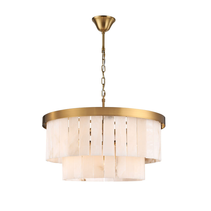 Aster 9 Light Round Marble Chandelier 60x47cm
