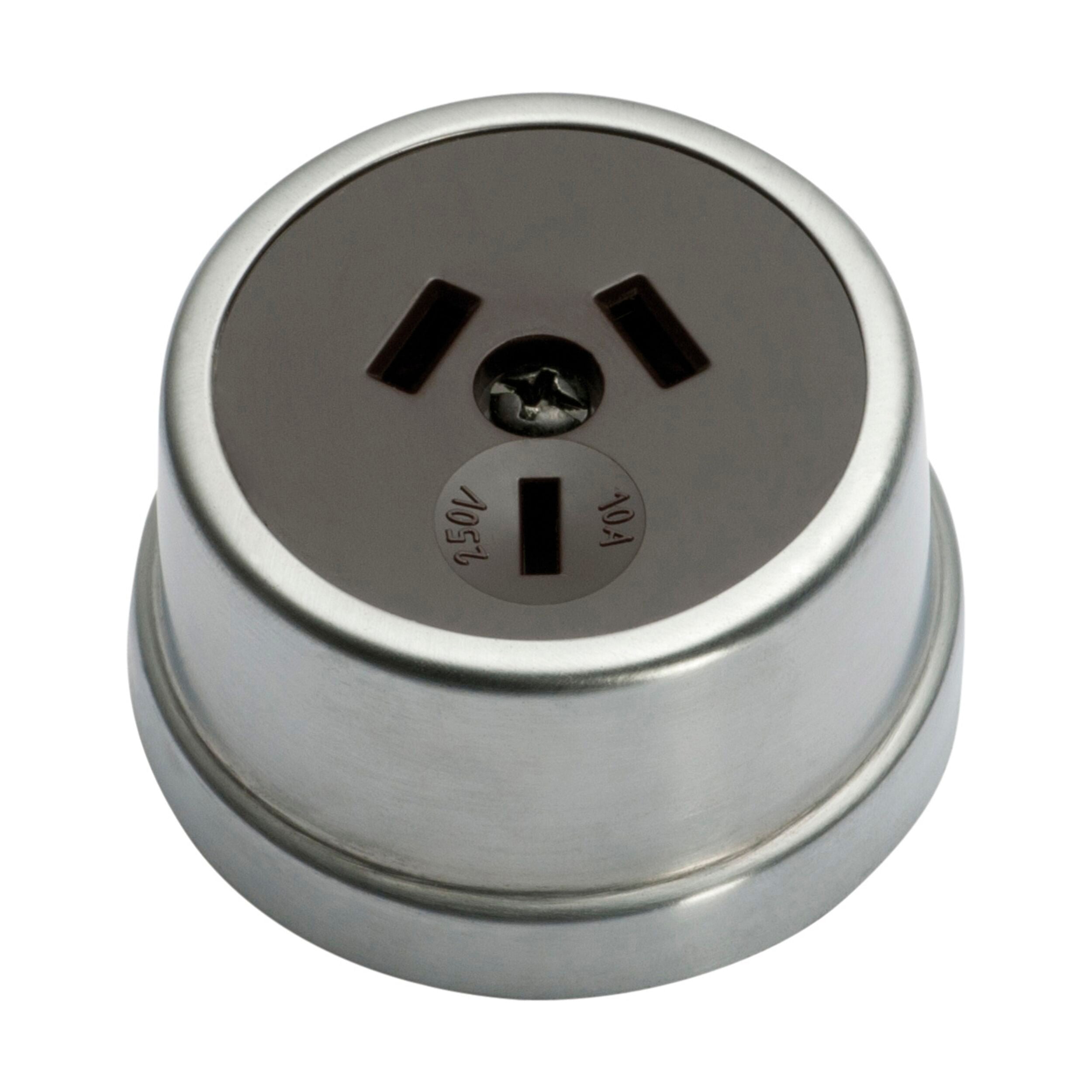 5524 Socket Traditional Brown Mechanism Satin Chrome D50xP30mm