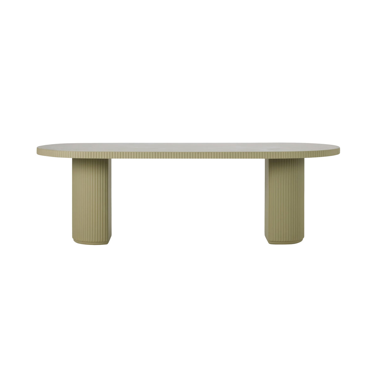 Ravello Ripple Dining Table 240cm Olive