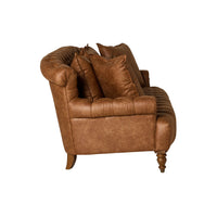 Ariane 3 Seater Faux Leather Sofa Pellini Tan