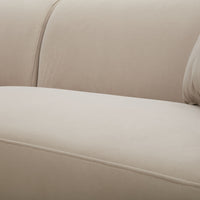 Wylder 4 Seater Curved Sofa Velvet Taupe