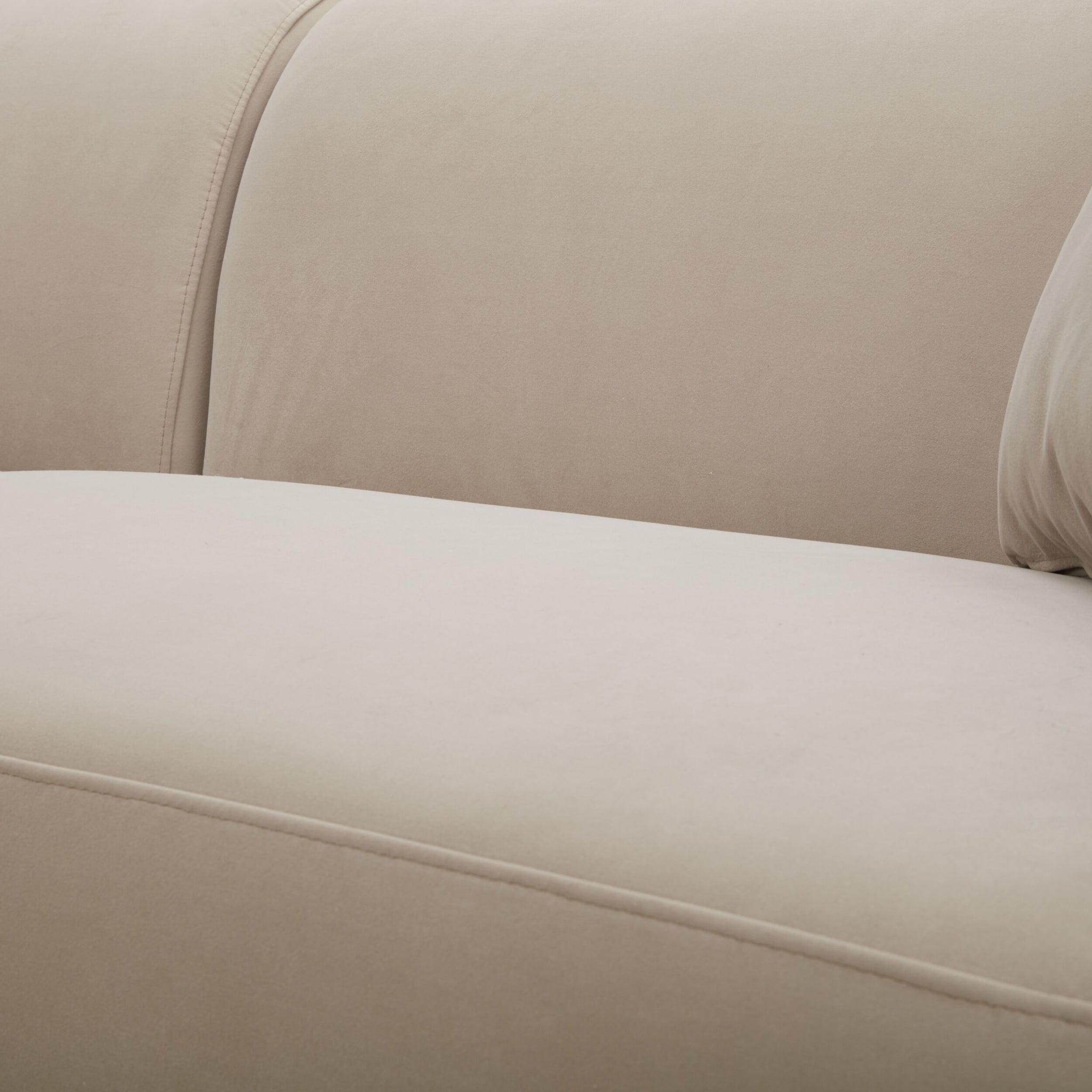 Wylder 4 Seater Curved Sofa Velvet Taupe