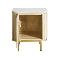 Deva Bedside with Marble Top Natural