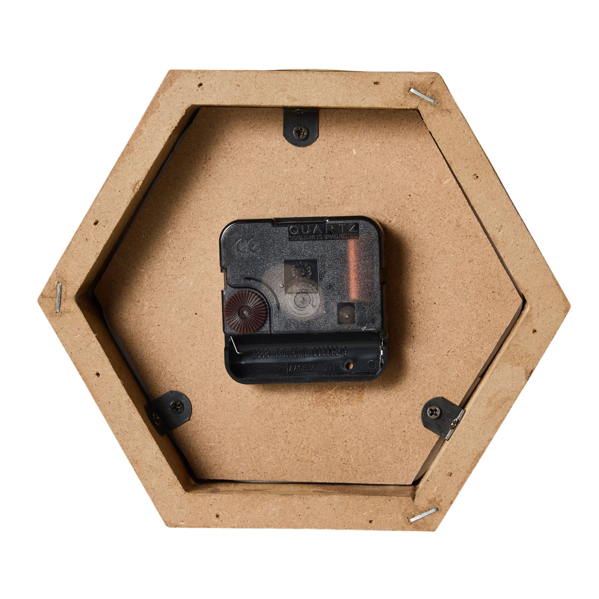 Hexagon Mantel Clock 18x6x15.5cm