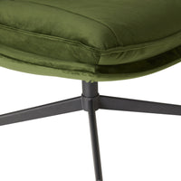 Dean Swivel Chair Velvet Olive Green