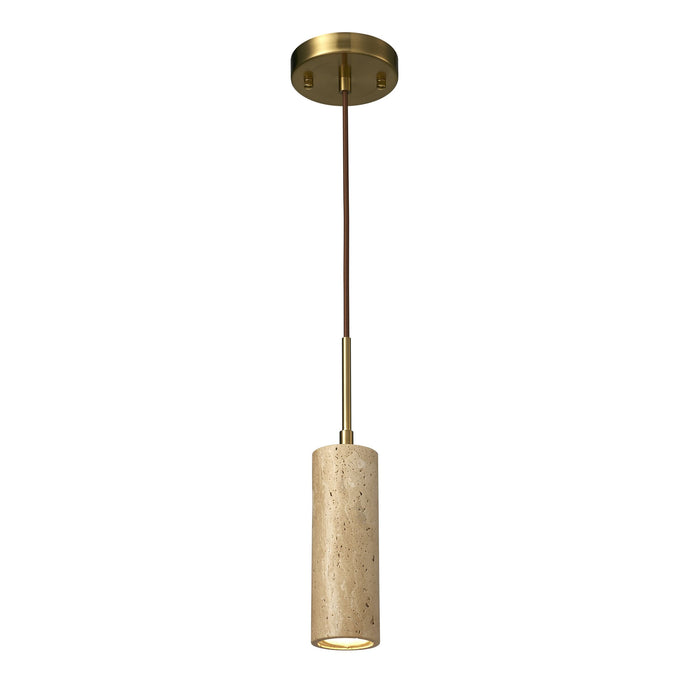Marta Travertine Pendant 7x21cm